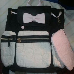 Betsey Johnson Large Skull Backpack